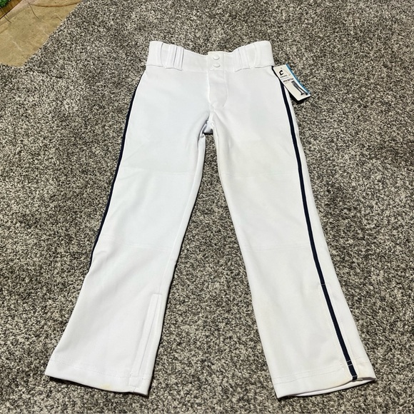 Champro Open Bottom Loose Fit Youth XS Baseball Pants White & Navy Stripe Note!! - Picture 1 of 13